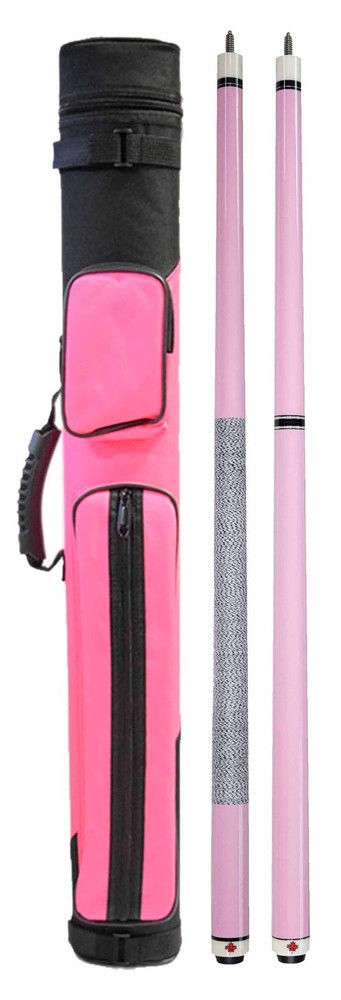 Package Set - Pink Play Pool Cue, Break Jump Cue & 2x2 Case.