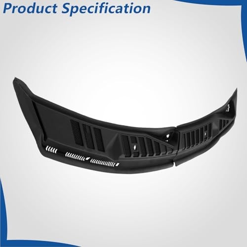 Plastic Windshield Window Wiper Cowl Cover Grille Kit Black Replacement for