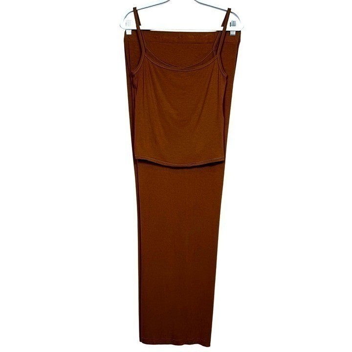 SKIMS Sleep Tank + Sleep Pants Set Copper XL