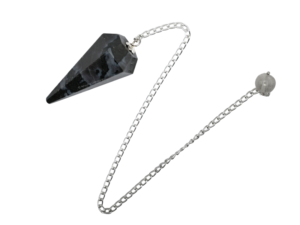 Indigo Gabbro Dowsing Crystal Pendulum