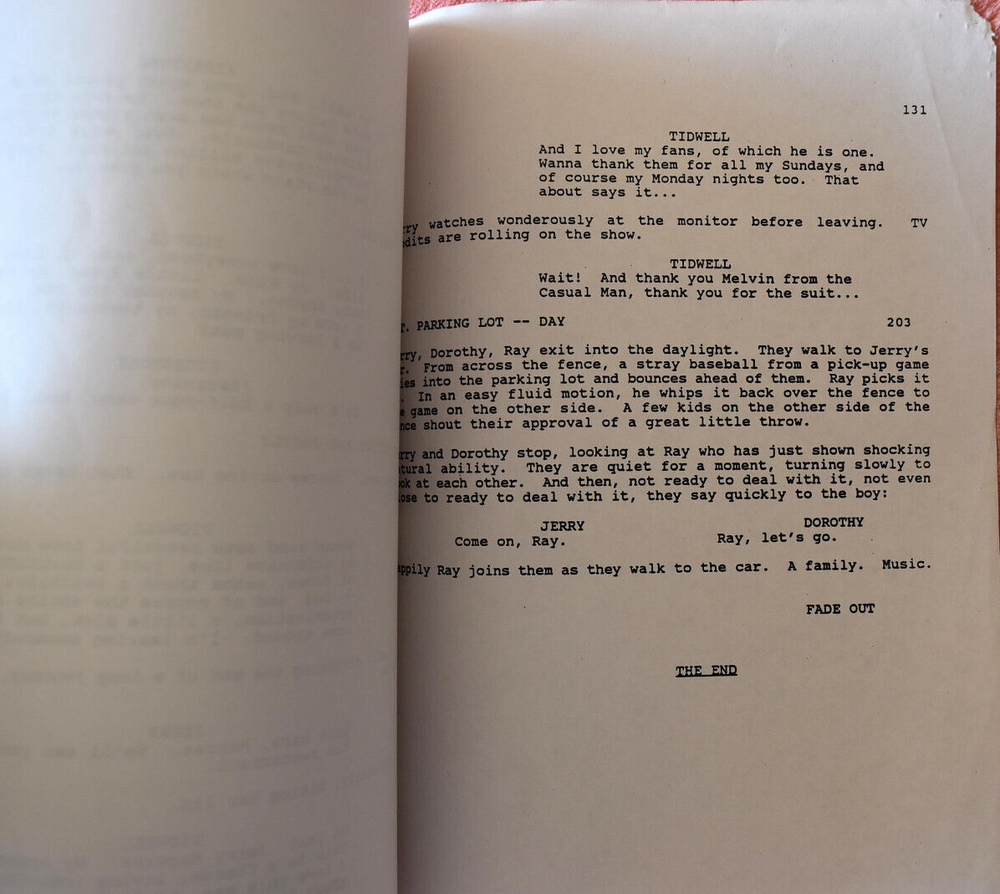 Jerry Maguire Original Screenplay Script by Cameron Crowe