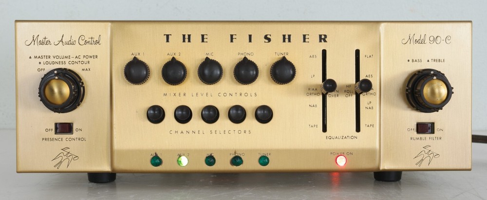Fisher 90-C Master Audio Control Preamplifier : Partially Recapped