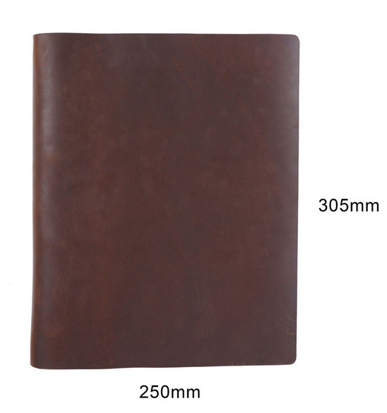 A4 Writing notes Notebook travel Diary Notepad handmade cow leather brown Q271