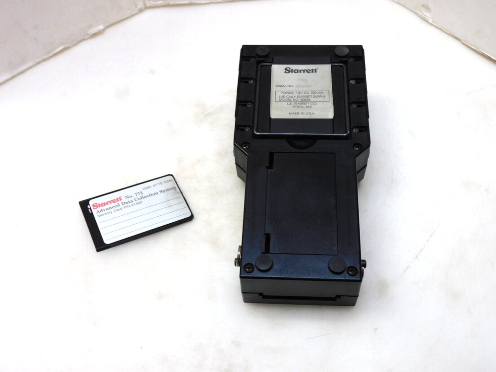 STARRETT 772B DATA COLLECTOR NO POWER ADAPTER CABLE DAMAGED SCREEN