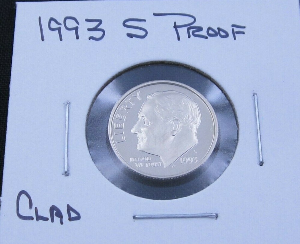 1993 S Clad Proof Roosevelt Dime - BU - Uncirculated