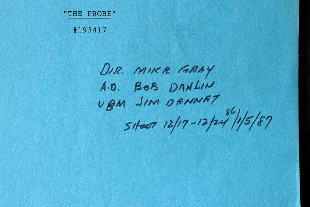 1986 Starman " The Probe " Original Screenplay Script First Draft