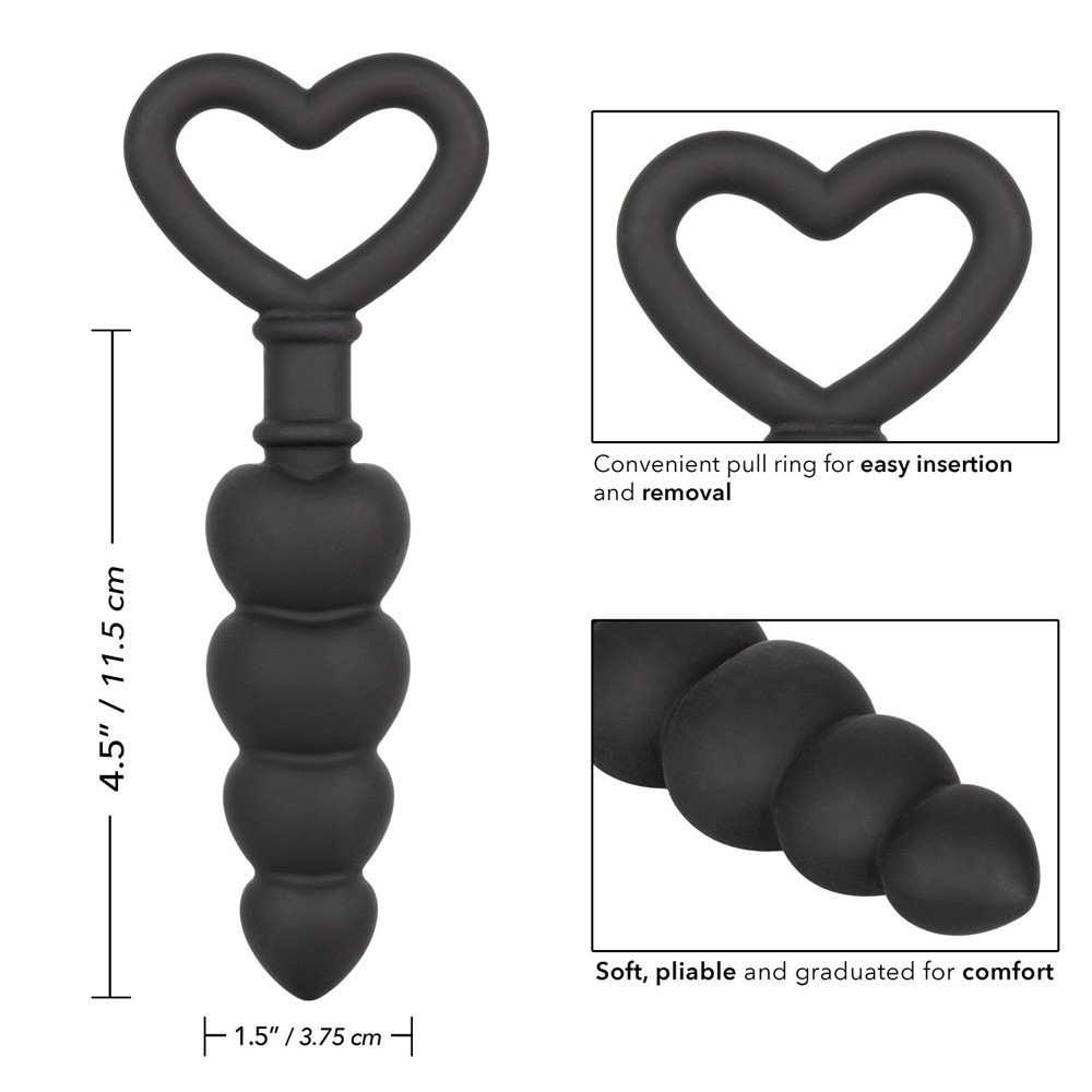 CalExotics Silicone Love Probe Butt Plug Black