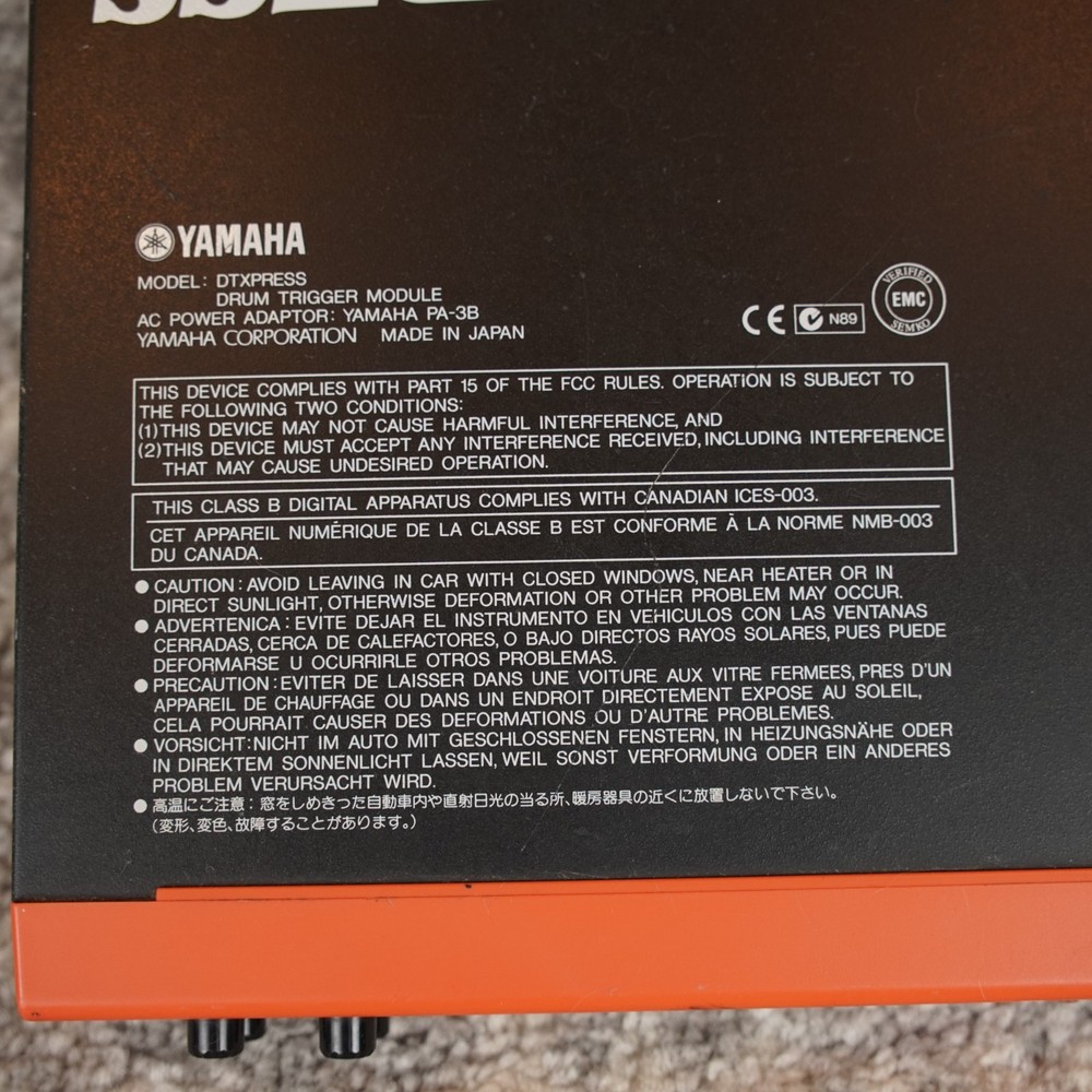YAMAHA DTXPRESS Drum Trigger Module Electronic Drums w/ Mount & Power Supply
