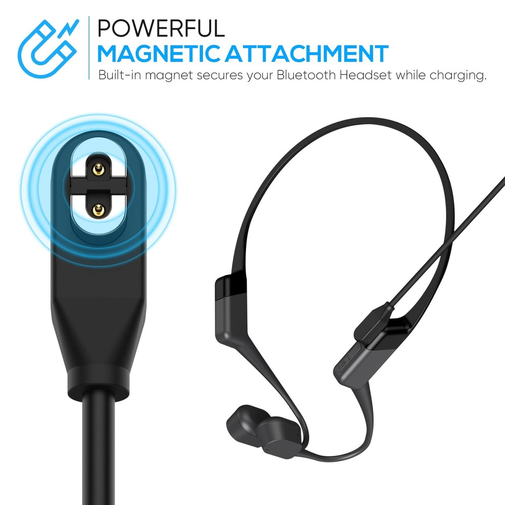 Charging Cable for Shokz Openrun/Openrun Pro/Opencomm/OpenRun 3.3 feet, Black