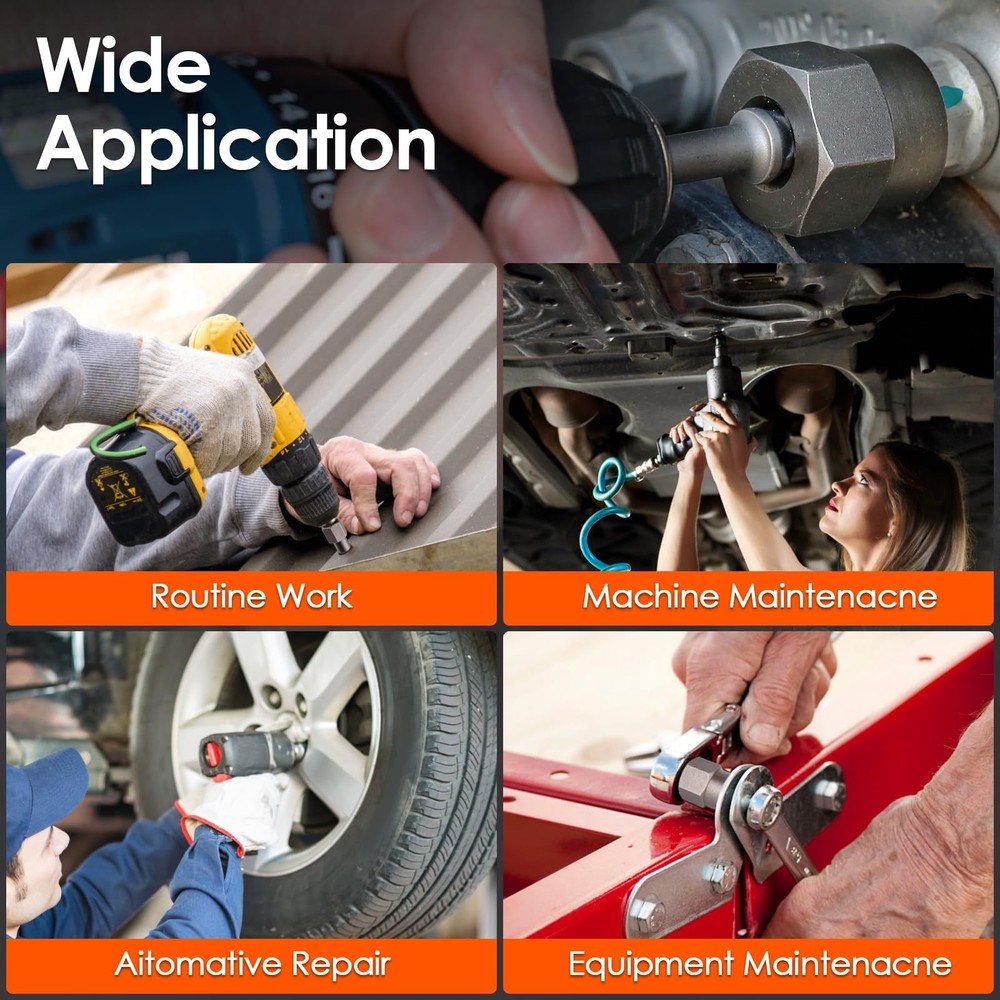 Nut Bolt Screw Extractor Set – Stripped/Rounded Removal Tool Kit with Case