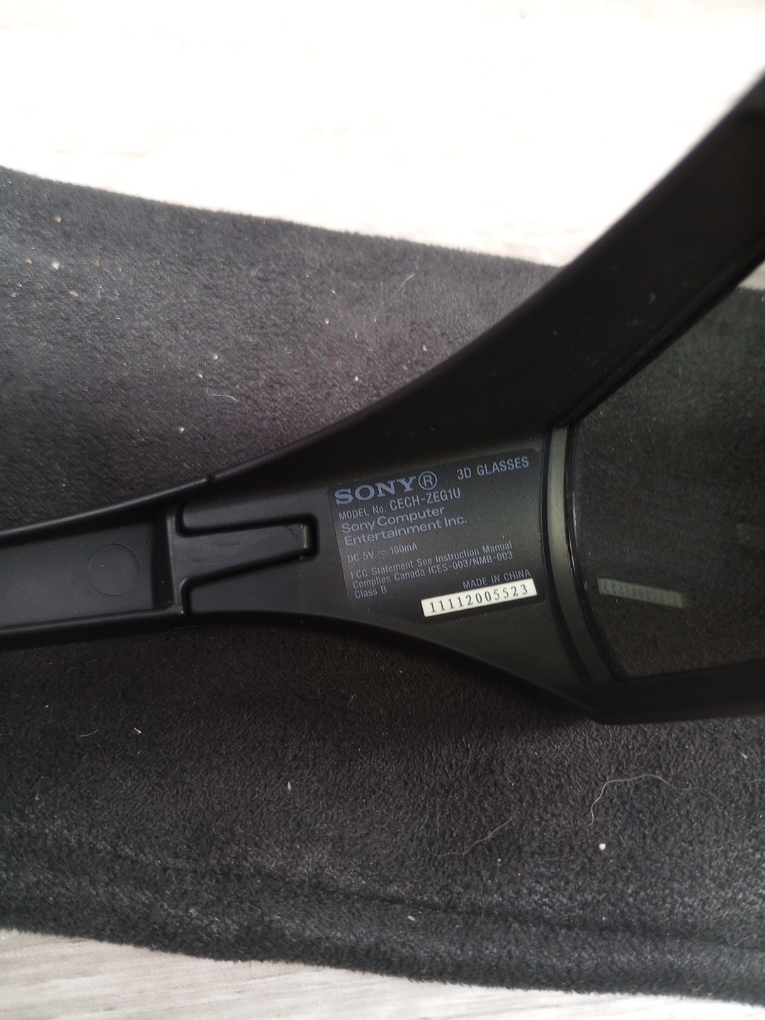 Sony Playstation PS3 3D Glasses CECH-ZEG1U - Untested (1 Pair)