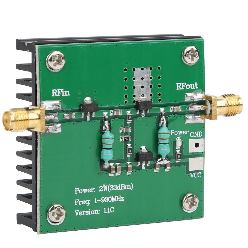 12VDC 2W RF Power Amplifier Wideband Amplification Module 1-930MHz Frequency