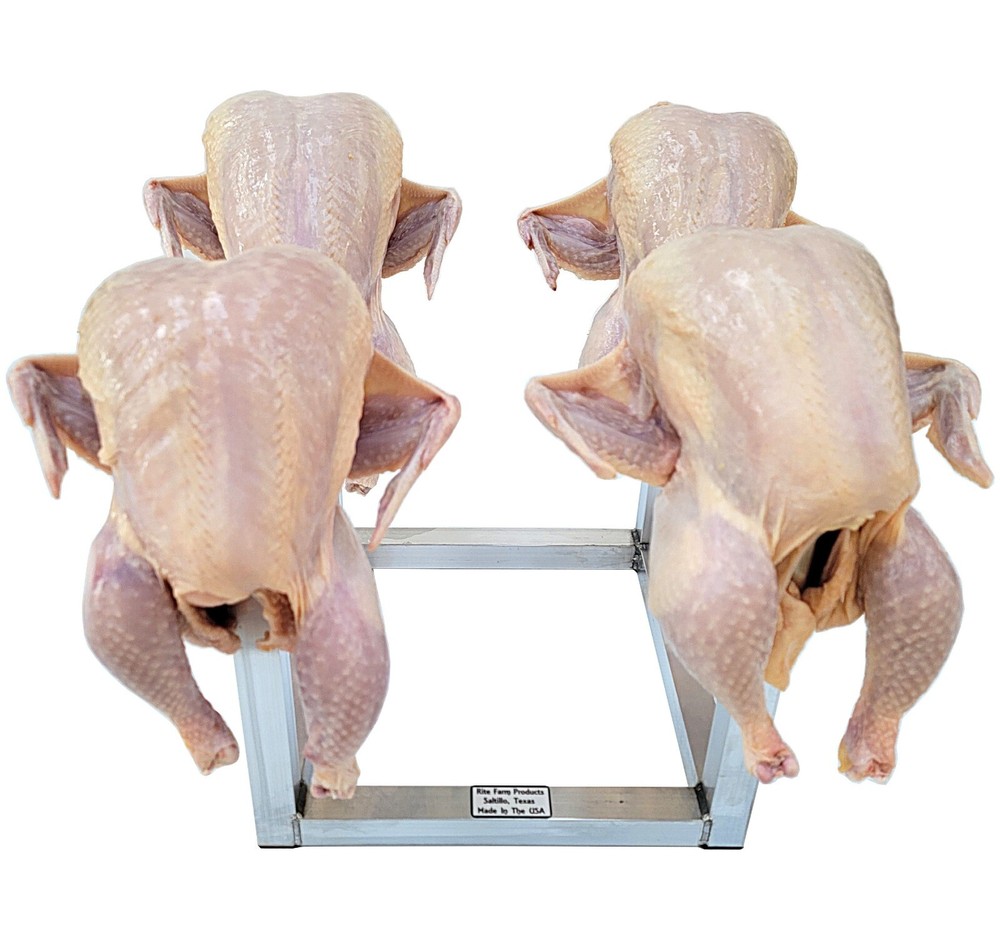 12 Inch Chicken Drying Rack 4 Stations, Poultry Shrink Bag Processing Stand Duck