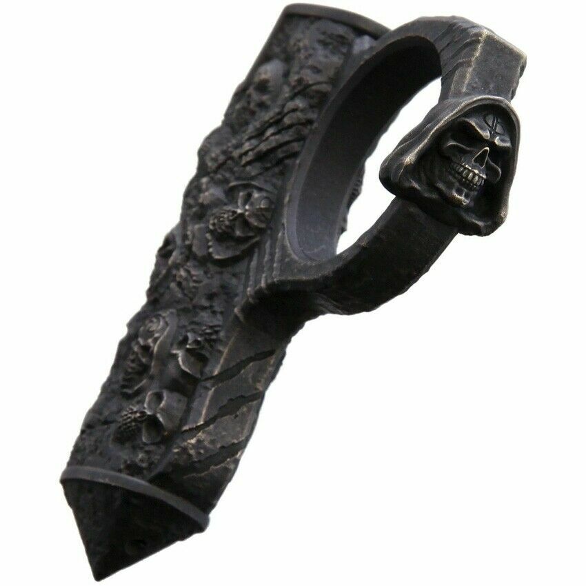 Bastinelli Creations Mini Bic Lighter Case Bronze Construction Finger Ring 228