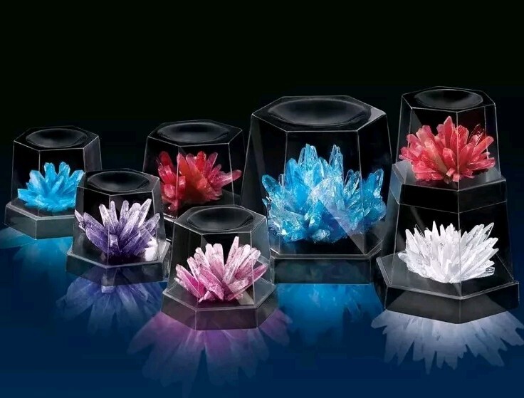 NEW Crystal Growing Science Experimental Kit 7 Crystals STEM New