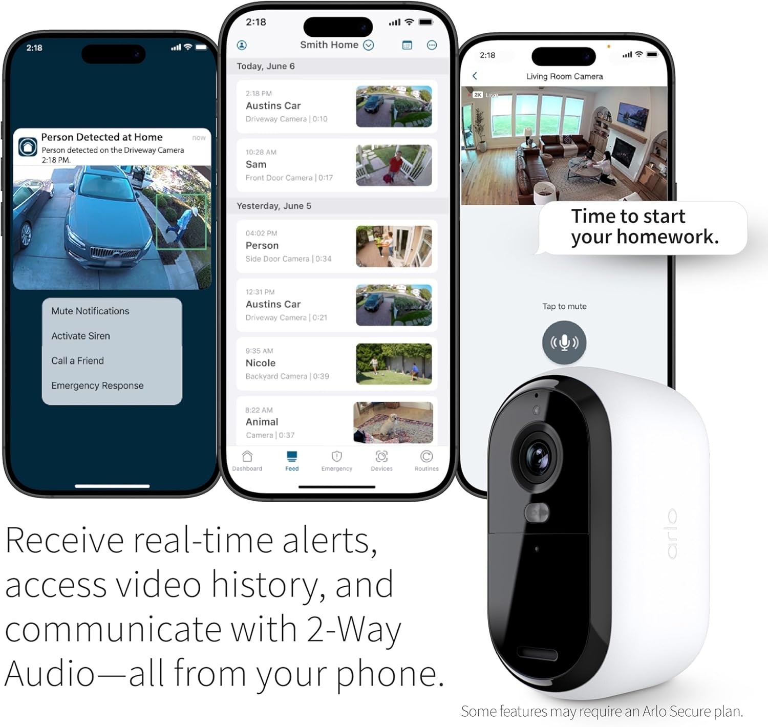 Arlo VMC3250-100NAR Essential 2nd Gen 2K, 2-cam, White - Certified Refurbished