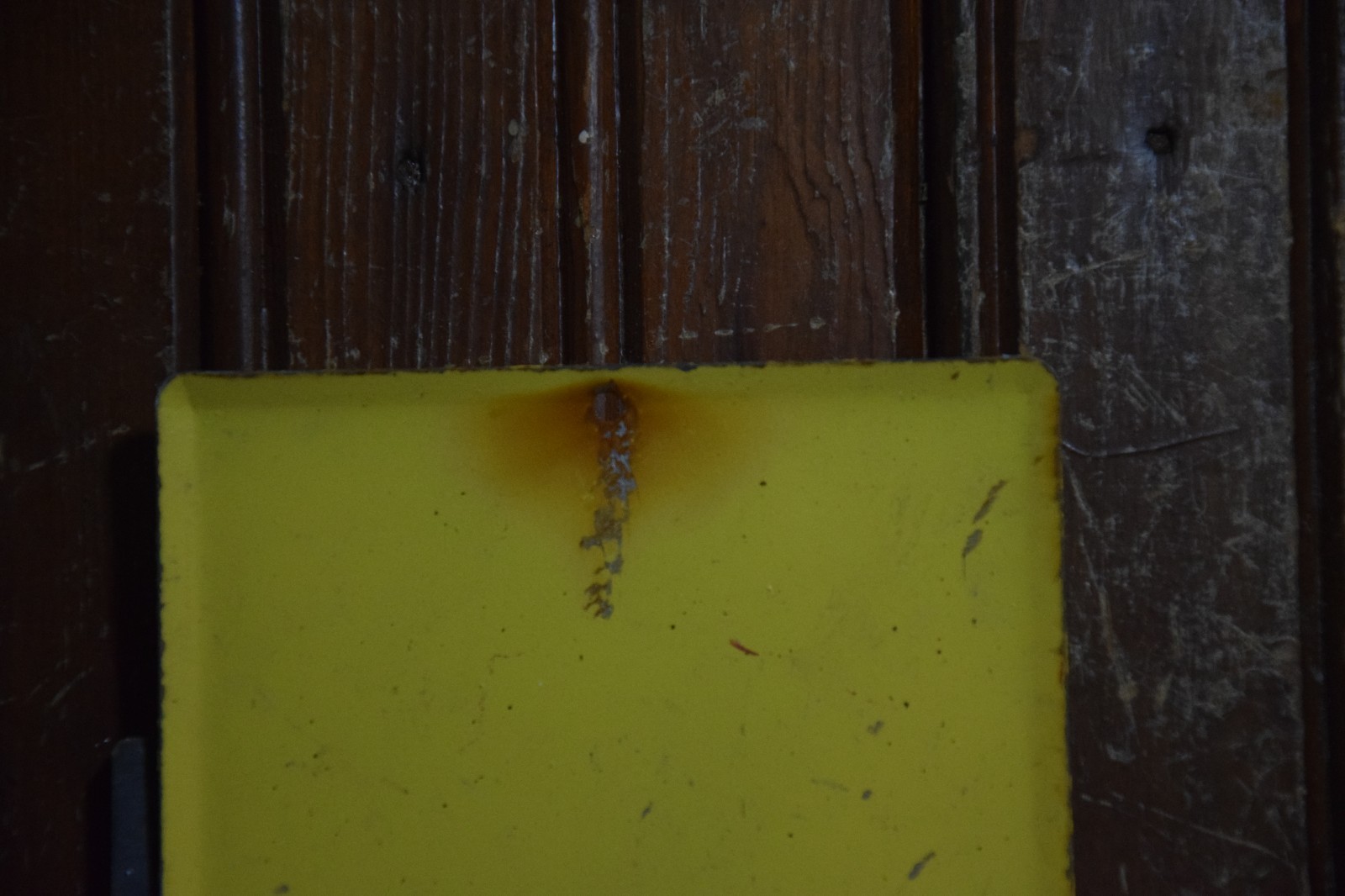 KAYO CHOCOLATE DRINK PAINTED METAL SIGN BOTTLE BOWLER MOON MULLINS CIRCA 1950s