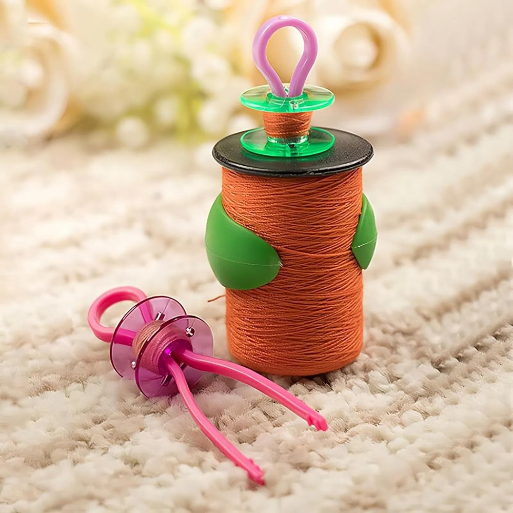 Plastic Bobbin Thread Holder Clips, 50/100 Pack, Assorted Colors, 2.64 Inch, Sew