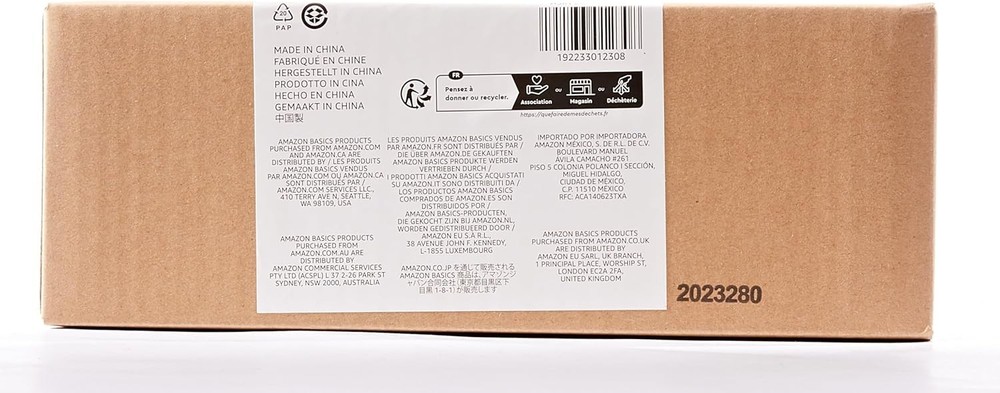 Amazon Basics Portable Security Case Lock Box Safe, Small Large, Black