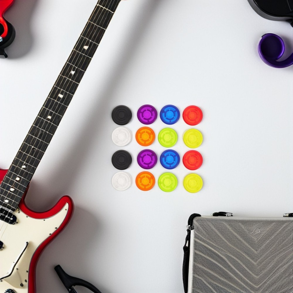 16 Pcs Guitar Effects Pedal Knobs Footswitch Accessories Toppers