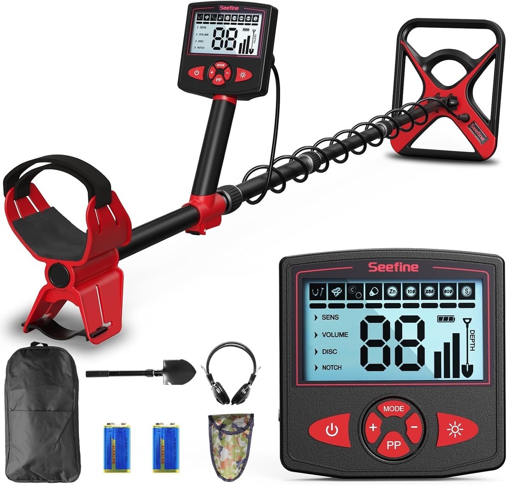 Professional Metal Detector with 5 Modes & Large LCD Display - Waterproof Design