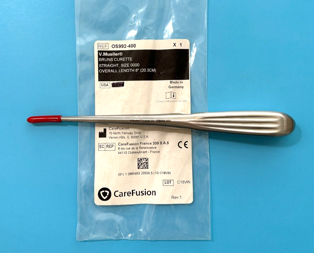 V.Mueller Surgical 8" Straight Bruns Curette
