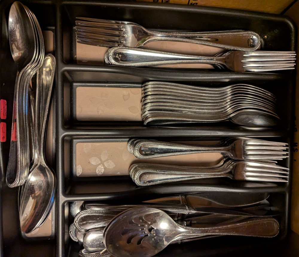 Gorham Madeline Stainless Flatware Lot 62p 18/10 Flatware EUC