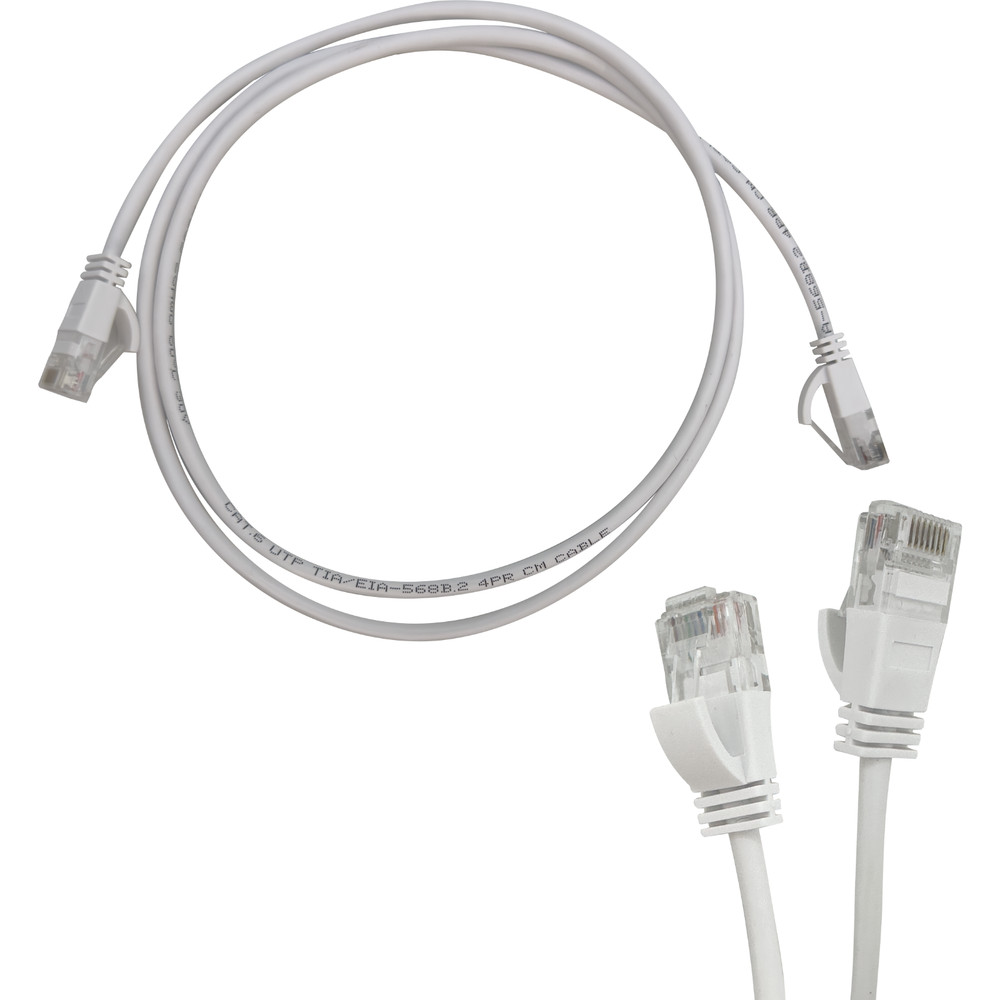 2250 Cat6a Short Boot White 1 Meter