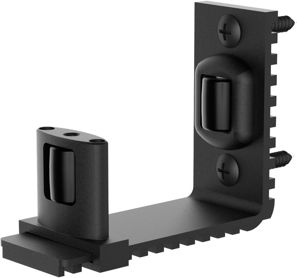 CCJH Upgraded Adjustable Floor Guide Suitable for Sliding Barn Doors,Black