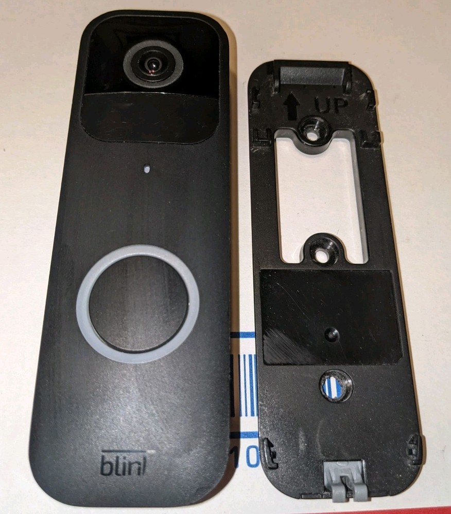 Blink Video Doorbell Black Wired Wireless Smart Security Camera Standalone Unit