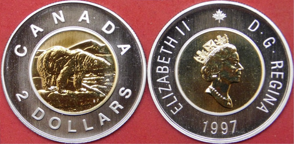 Specimen 1997 Canada 2 Dollars From Mint's Set