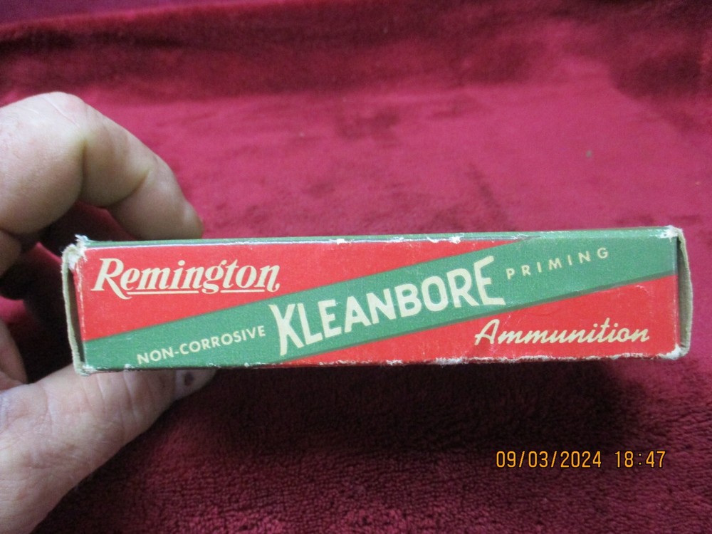 Vintage Remington Kleanbore, 308 Win. 180 Gr.. Ammo Box, (EMPTY)