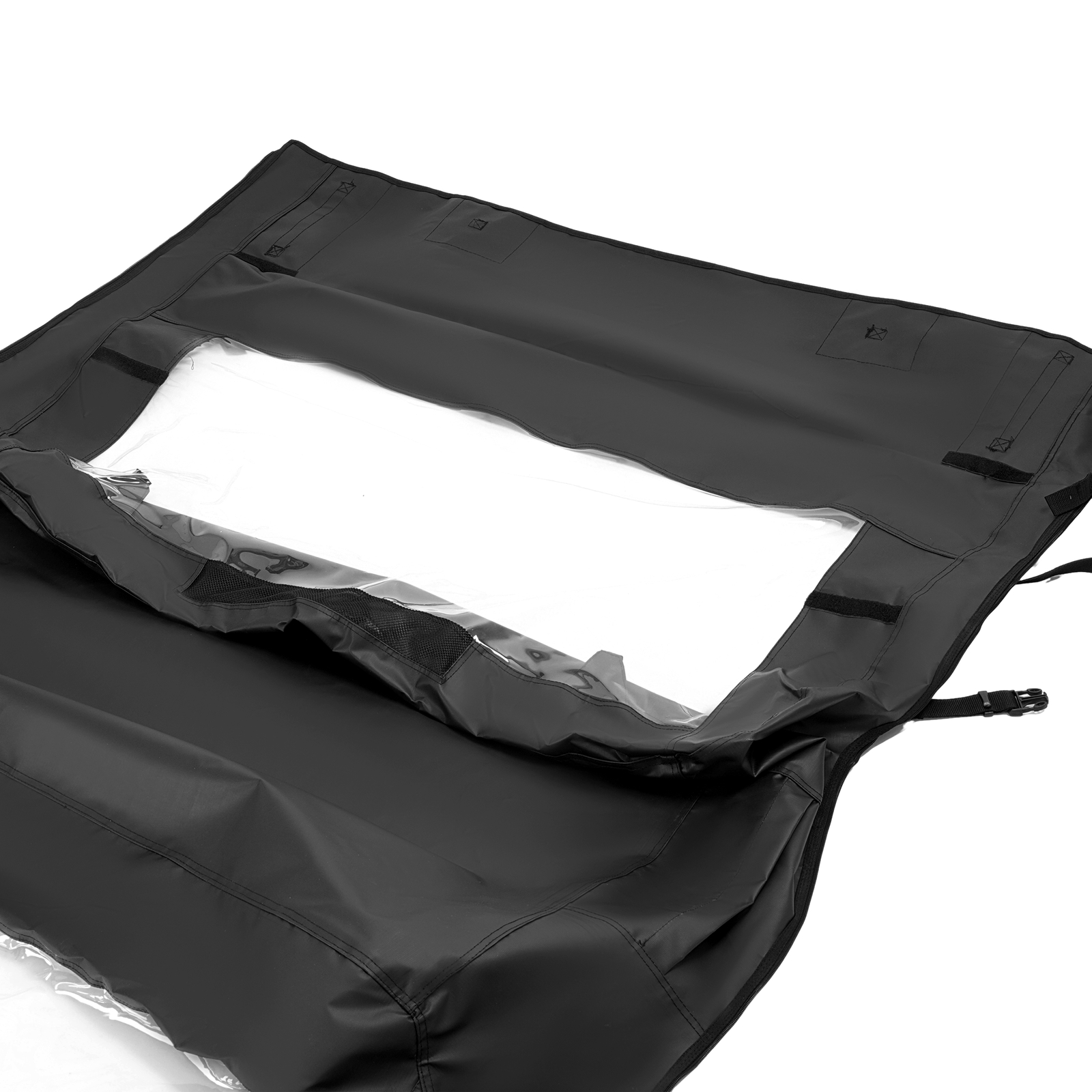 Black+Clear Soft Door UTV Cab Enclosure For 15 Kawasaki Mule 600 610 4x4 XC