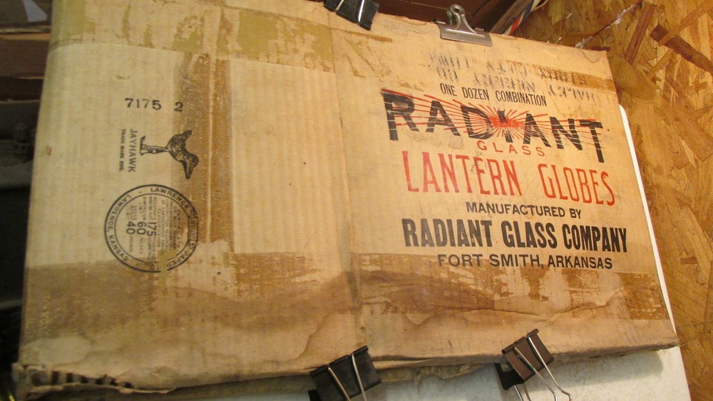 Old Radiant Lantern Globes Box