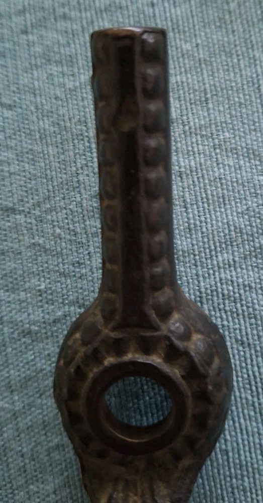 Victorian Baldwin Lock Plate & Handle, Ornate Cast Iron