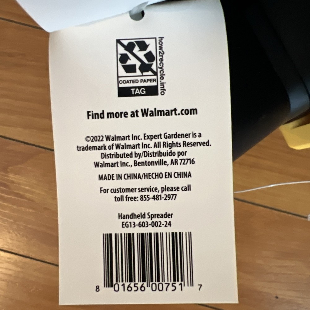 Expert Gardener Handheld Spreader, Black