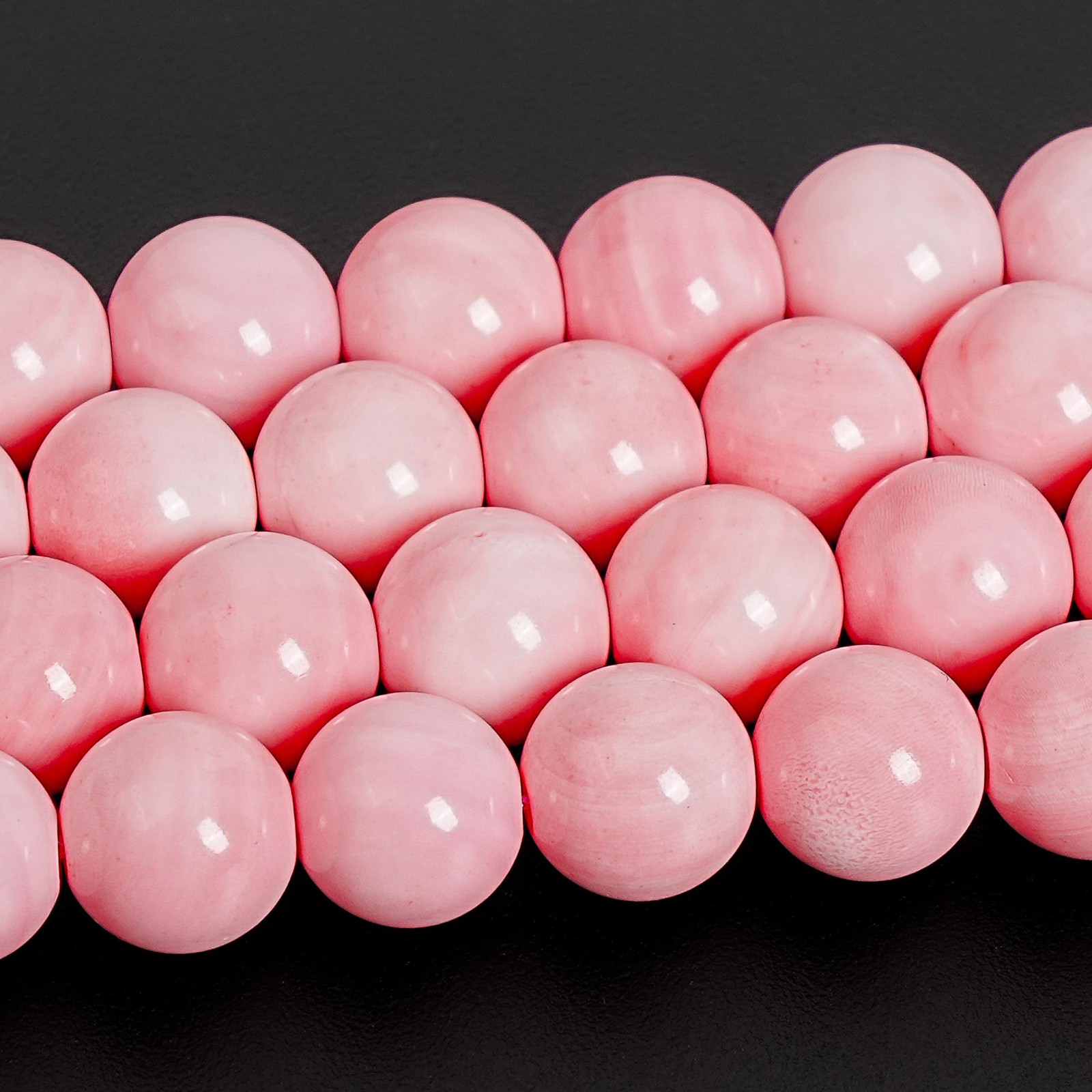 Pink Queen Conch Shell Beads Natural AA Gemstone Round Loose Beads 6MM 8MM