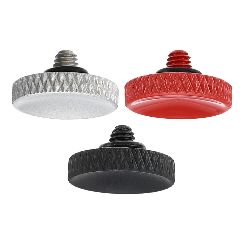 3 Pcs Red Silver Matte Black Camera Shutter Button Pure Copper Button for Camera