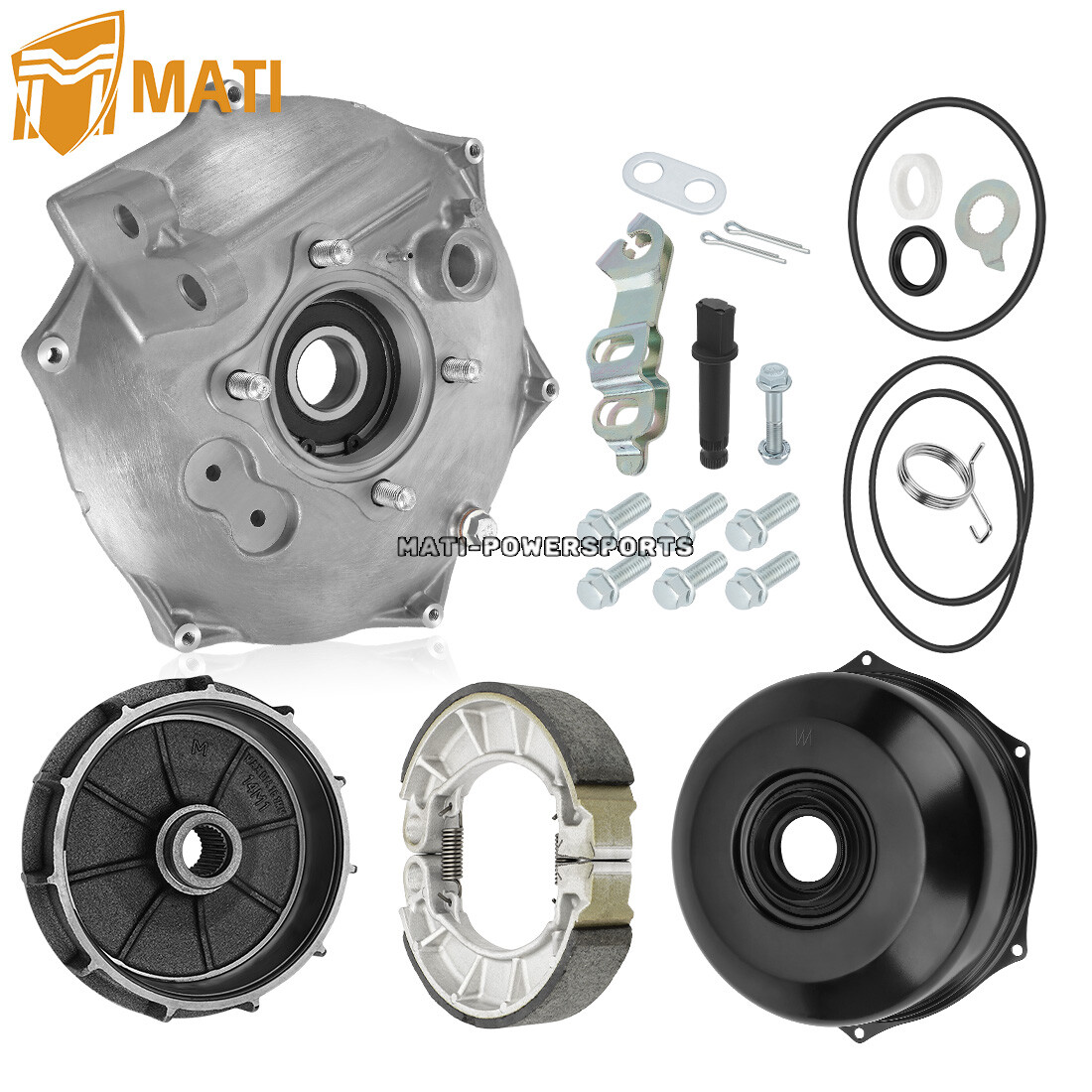 Rear Brake Drum Hub Plate Cover Shoes Kit for Honda Foreman 500 520 Rancher 420