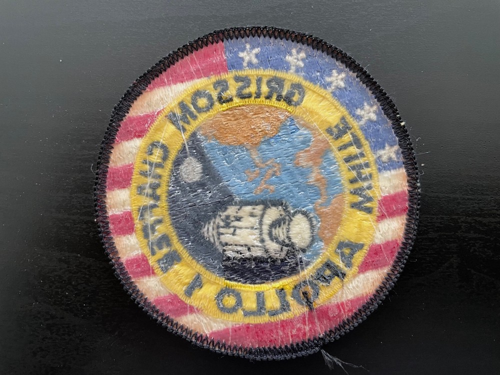 Authentic Vintage NASA Apollo 1 White Grissom Chaffe Embroidered Patch