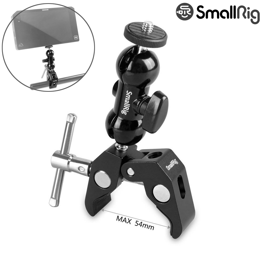 SMALLRIG Cool Ballhead Arm Super Clamp Mount Multi-Function Ball Adapter 1138
