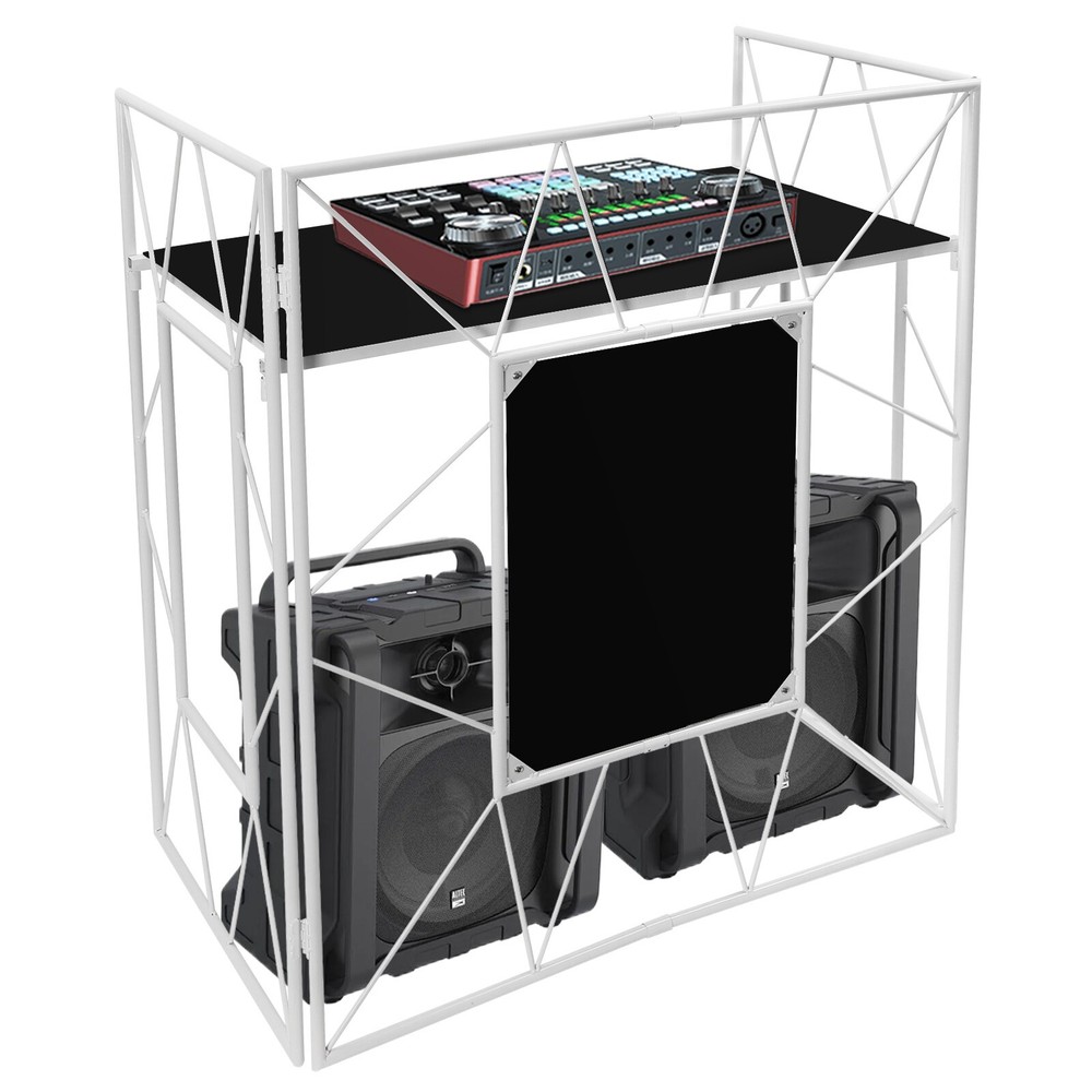 DJ Booth Portable DJ Facade Table Station Event Foldable Tabletop