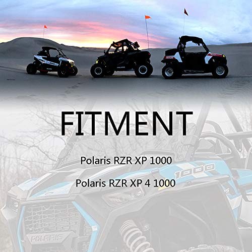 Clear Half Windshield Heavy Duty Scratch Resistant Windscreen with Two Clamps