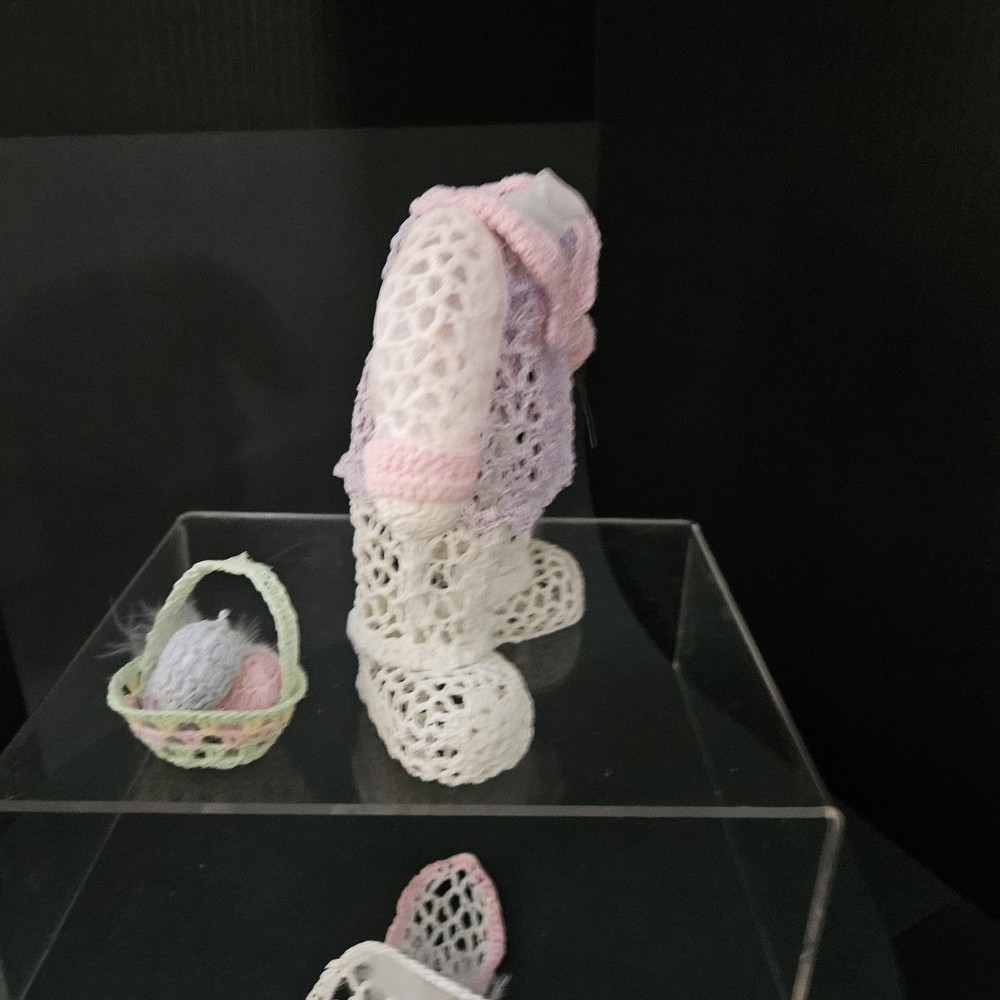 Crochet Easter Bunnies & Basket Of Eggs Spring Needs Repaired