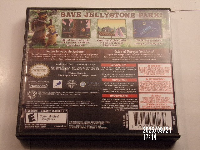 Yogi Bear (Nintendo DS) Case ONLY / No Game / Authentic USA Version / Fast Ship