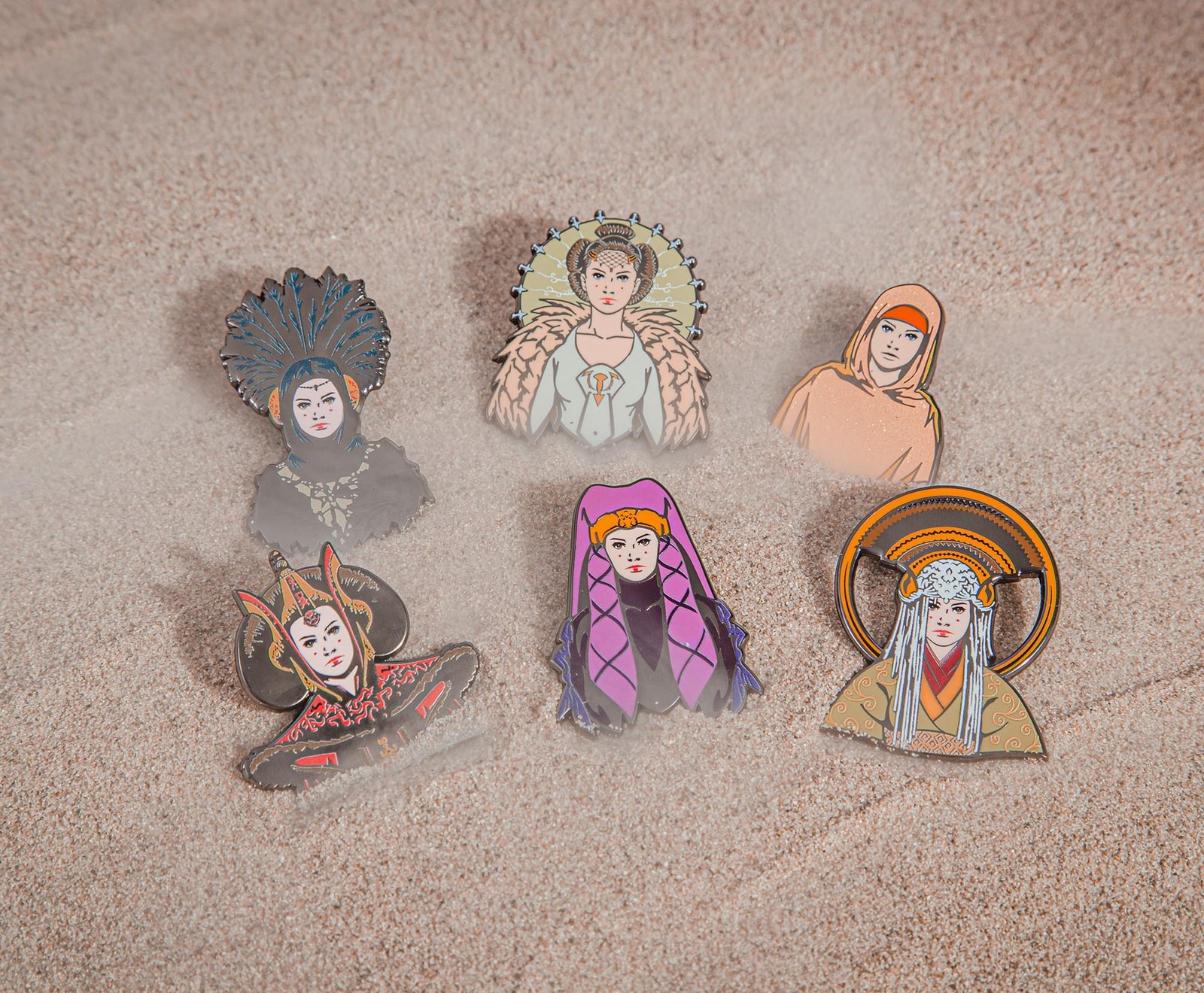 Star Wars: The Phantom Menace Queen Amidala 6-Pin Set | SDCC 2024 Exclusive