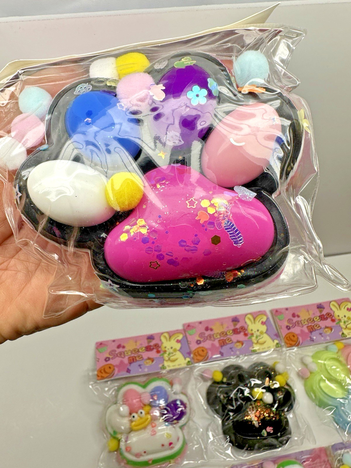 Taba Squishy 8-Pack | Big Fufu Cat Paws | Jumbo Soft Mochi Toys | Great Value