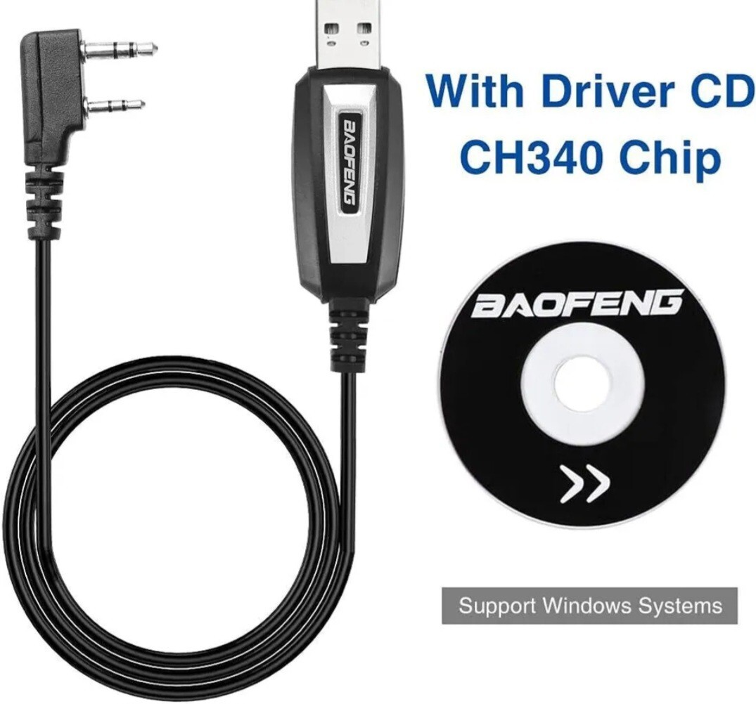 Genuine Baofeng USB Programming Cable & Cd For UV-5R, UV-59 Plus, BF-888S & MORE