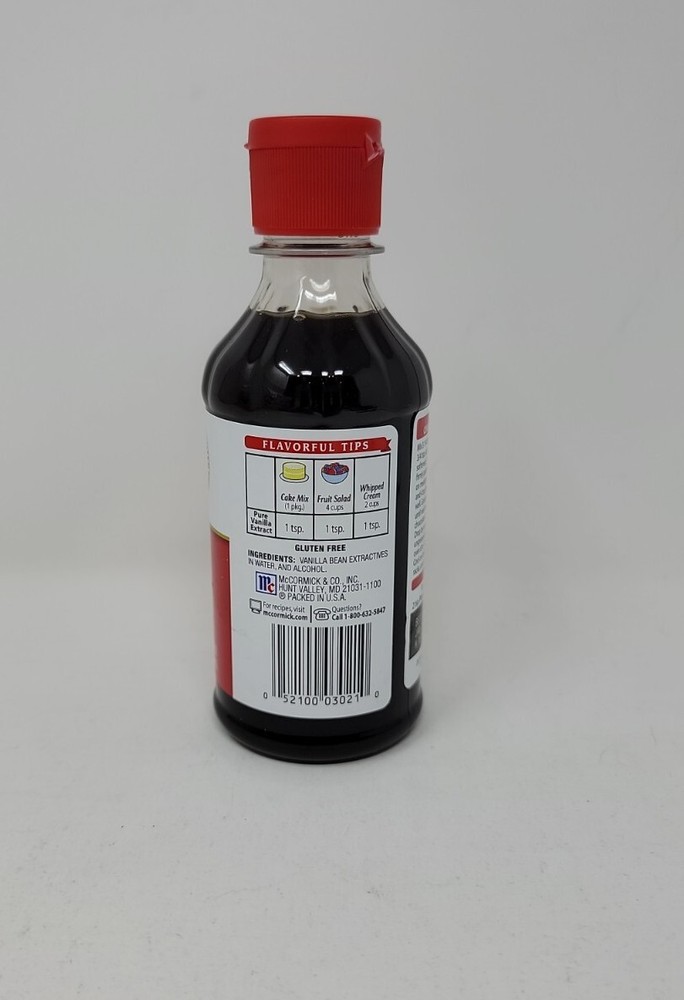 McCormick All Natural Pure Vanilla Extract, 8 fl oz NON GMO
