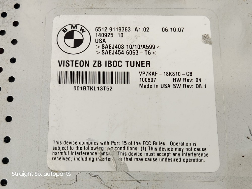 ✅ 06-13 OEM BMW E82 E88 E90 E91 E92 E93 M3 IBOC Tuner Radio Control Unit Module
